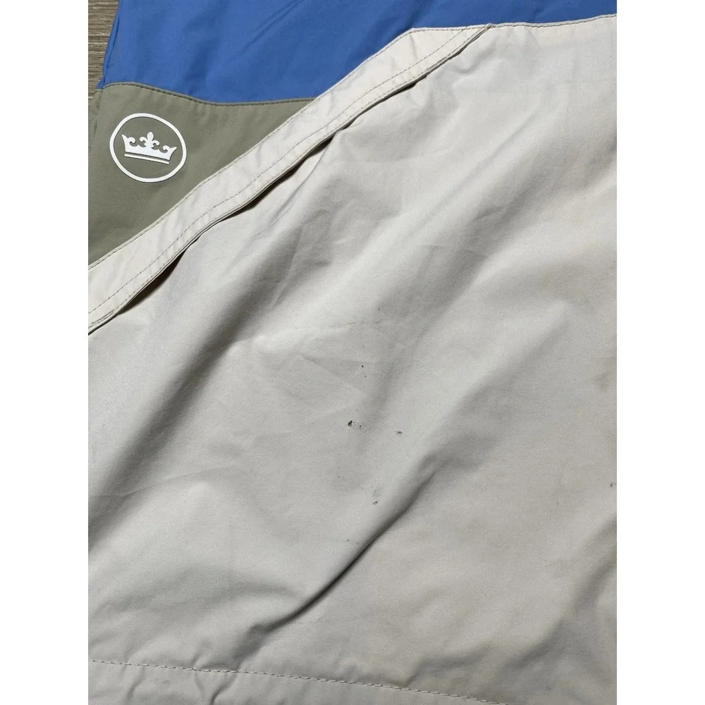 Men Size MEDIUM Peter Millar Crown Sailing Hooded Color-block Windbreaker Jacket